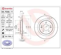 Disque de frein BREMBO 08.F358.11
