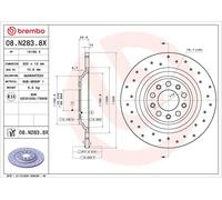 Disque de frein BREMBO 08.N283.8X