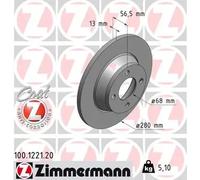 2x Disque de frein plein 100.1221.20 ZIMMERMANN pour AUDI 80 B4 A trois volumes