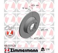 2x Disque de frein plein 100.3371.20 ZIMMERMANN pour AUDI A1 A1 Sportback