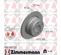 2x Disque de frein plein 150.1287.20 ZIMMERMANN pour BMW Z3 Roadster Z3 Coupé