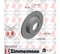 2x Disque de frein plein 150.3487.20 ZIMMERMANN pour MINI MINI COUNTRYMAN