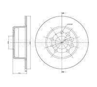 2x Disque de frein plein 23-0074 METELLI pour VOLVO 240 260 240 Kombi 740 760