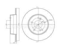 2x Disque de frein plein 23-0277C METELLI pour MERCEDES-BENZ CHRYSLER