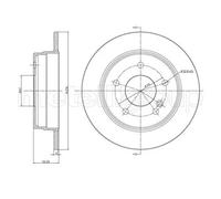 2x Disque de frein plein 23-0315C METELLI pour MERCEDES-BENZ
