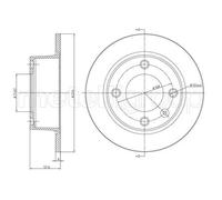 2x Disque de frein plein 23-0319 METELLI pour CITROËN XANTIA XANTIA Break