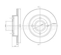 2x Disque de frein plein 23-0377 METELLI pour FORD MAZDA