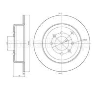 2x Disque de frein plein 23-0431C METELLI pour PEUGEOT 406 406 Break 406 Coupé