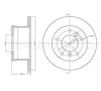 2x Disque de frein plein 23-0492 METELLI pour MERCEDES-BENZ VW