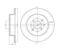 2x Disque de frein plein 23-0579C METELLI pour HONDA CIVIC VII Hatchback