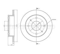 2x Disque de frein plein 23-0594 METELLI pour HYUNDAI ATOS
