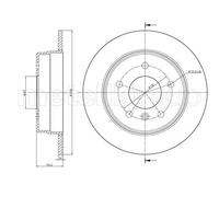 2x Disque de frein plein 23-0599C METELLI pour MERCEDES-BENZ VANEO