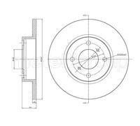2x Disque de frein plein 23-0603 METELLI pour OPEL SUZUKI