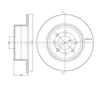 2x Disque de frein plein 23-0606C METELLI pour OPEL VECTRA B VECTRA B Break