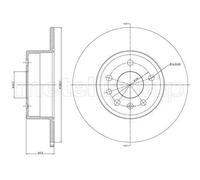 2x Disque de frein plein 23-0607C METELLI pour SAAB OPEL