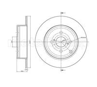 2x Disque de frein plein 23-0635C METELLI pour TOYOTA COROLLA COROLLA Compact