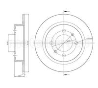 2x Disque de frein plein 23-0661 METELLI pour MITSUBISHI NISSAN