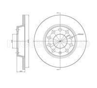 2x Disque de frein plein 23-0749C METELLI pour AUDI VW SEAT