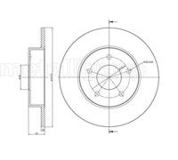 2x Disque de frein plein 23-0762C METELLI pour NISSAN ALMERA TINO PRIMERA