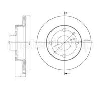 2x Disque de frein plein 23-0791 METELLI pour DAIHATSU CUORE VI TREVIS CUORE VII