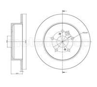 2x Disque de frein plein 23-0803C METELLI pour TOYOTA RAV 4 II
