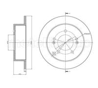 METELLI 2x Disques de Frein Arrière Ø262 MM pour Hyundai Tucson Jm 2.0 Sonata V