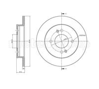 2x Disque de frein plein 23-0929C METELLI pour KIA HYUNDAI