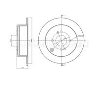 2x Disque de frein plein 23-0931C METELLI pour HYUNDAI KIA