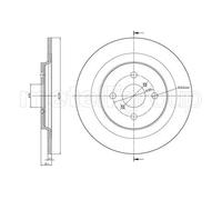 2x Disque de frein plein 23-0947C METELLI pour TOYOTA DAIHATSU
