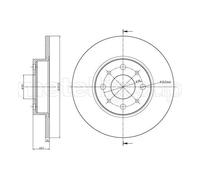 2x Disque de frein plein 23-0987C METELLI pour ALFA ROMEO MITO