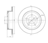 METELLI 2x Disques de Frein Arrière Ø284.9 MM pour Jeep Wrangler II Tj 4.0 2.4