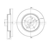 2x Disque de frein plein 23-1022C METELLI pour TOYOTA AURIS AURIS Break