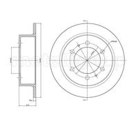 2x Disque de frein plein 23-1034C METELLI pour SSANGYONG DAEWOO