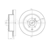 2x Disque de frein plein 23-1052C METELLI pour LAND ROVER FREELANDER 2