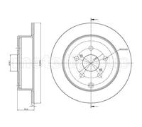 METELLI 2x Disques de Frein Arrière Ø269 MM Plein pour Toyota Hayon _W2_ 1.5