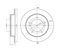 2x Disque de frein plein 23-1096 METELLI pour SUZUKI