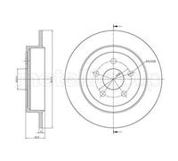 2x Disque de frein plein 23-1107C METELLI pour CHRYSLER DODGE PLYMOUTH