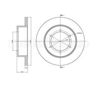 2x Disque de frein plein 23-1109C METELLI pour CITROËN TOYOTA NISSAN