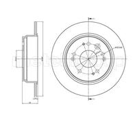 2x Disque de frein plein 23-1117C METELLI pour HONDA CR-V II