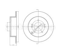 2x Disque de frein plein 23-1193C METELLI pour KIA CARENS III Monospace
