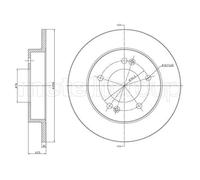 2x Disque de frein plein 23-1284C METELLI pour HYUNDAI KIA