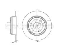 METELLI 2x Disques de Frein Arrière Ø281.7 MM pour Honda Accord VII Tourer CM