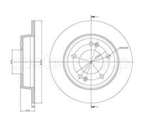 2x Disque de frein plein 23-1440C METELLI pour HYUNDAI KIA