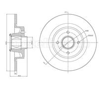 Disque De Frein Metelli 23-1457 pour Renault