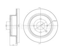 2x Disque de frein plein 23-1473C METELLI pour NISSAN CUBE TIIDA A trois volumes