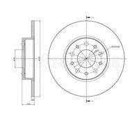 Disque De Frein Metelli 23-1486C pour Fiat
