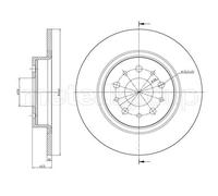 2x Disque de frein plein 23-1506C METELLI pour FIAT 500L TIPO Break