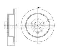 2x Disque de frein plein 23-1545C METELLI pour LEXUS IS II IS C