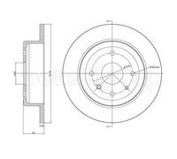 2x Disque de frein plein 23-1559C METELLI pour CHEVROLET EPICA