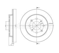 2x Disque de frein plein 23-1664C METELLI pour HONDA JAZZ III